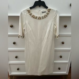 Off white embellished dress